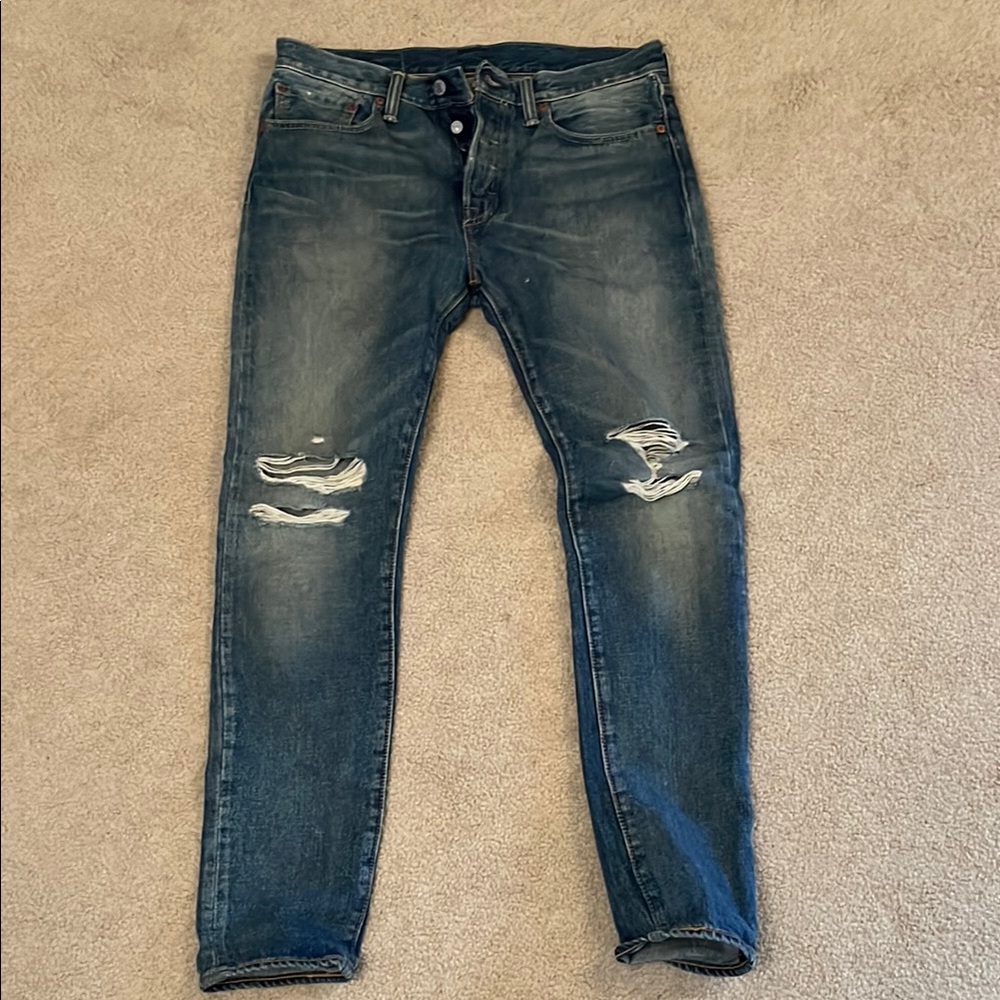 Men's Blue Distressed Levi’s 501 S 31x32